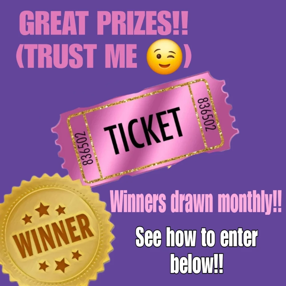 🎟FREE W PURCHASE 🎟RAFFLE STARTS NOW. 1ST DRAWING WILL BE April 2. 👀⬇️ 🎟